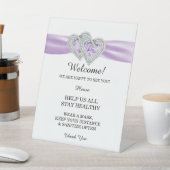 ダイヤモンドハートパープルリ結婚ボンの安全性 台座サイン (インサイチュ)