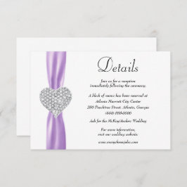 ダイヤモンドハートパープルリ結婚ボン詳細 エンクロージャーカード