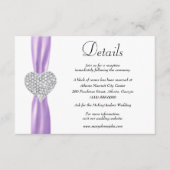ダイヤモンドハートパープルリ結婚ボン詳細 エンクロージャーカード (正面)