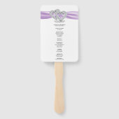 ダイヤモンドハートパープル結婚式 プログラムファン ハンドファン (裏面)