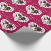 ダイヤモンドハートビー鉱山のバレンタイン写真ラップ ラッピングペーパー (角)