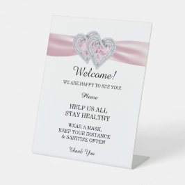 ダイヤモンドハートピンクリボ結婚ンの安全性 台座サイン
