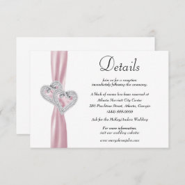 ダイヤモンドハートピンクリボ結婚ンの詳細 エンクロージャーカード