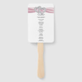 ダイヤモンドハートピンク結婚式 プログラムファン ハンドファン (裏面)