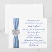 ダイヤモンドハートブルーリハーサルディナー招待状 招待状 (正面/裏面)