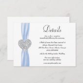 ダイヤモンドハートブルーリ結婚ボンの詳細 エンクロージャーカード (正面/裏面)