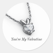 ダイヤモンドハートペンダントステッカー