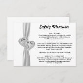 ダイヤモンドハートホワイトリボン安全対策 エンクロージャーカード (正面/裏面)