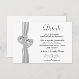 ダイヤモンドハートホワイトリ結婚ボンの詳細 エンクロージャーカード