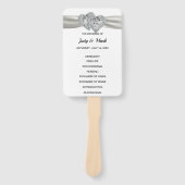 ダイヤモンドハートホワイト結婚式 プログラムファン ハンドファン