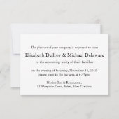 ダイヤモンドハートモ結婚ノのリハーサルディナー招待状 招待状 (裏面)