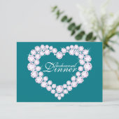 ダイヤモンドハートモ結婚ノのリハーサルディナー招待状 招待状 (スタンド正面)