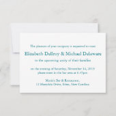 ダイヤモンドハートモ結婚ノのリハーサルディナー招待状 招待状 (裏面)