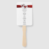 ダイヤモンドハートレッド結婚式 プログラムファン ハンドファン (裏面)