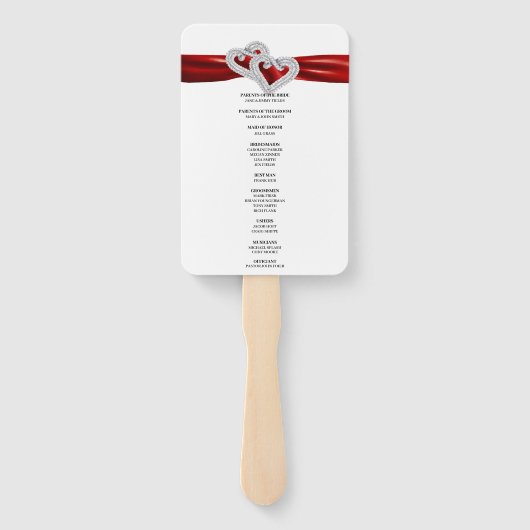 ダイヤモンドハートレッド結婚式 プログラムファン ハンドファン (裏面)