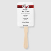 ダイヤモンドハートレッド結婚式 プログラムファン ハンドファン (正面)