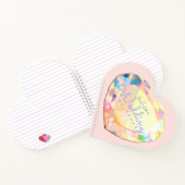 ダイヤモンドハート結婚ピンクのノート ノートブック (内部)