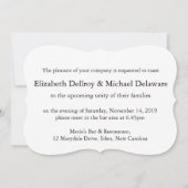 ダイヤモンドハート結婚ピンクのリハーサル招待状 招待状 (裏面)