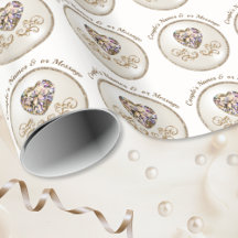 ダイヤモンドハート, オーダーメイド ウェディング ラッピングペーパー