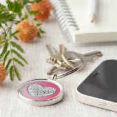 ダイヤモンドハート キーホルダー (側面)