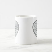 ダイヤモンドハート コーヒーマグカップ (中央)