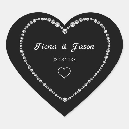 ダイヤモンドハート ハートシール (正面)