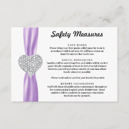 ダイヤモンドハート パープルリボン 安全対策 エンクロージャーカード