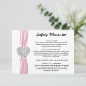 ダイヤモンドハート ピンクリボン 安全対策 エンクロージャーカード (スタンド正面)