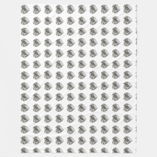 ダイヤモンドハート フリースブランケット (正面)