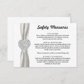 ダイヤモンドハート ホワイトリボン 安全対策 エンクロージャーカード (正面/裏面)