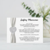 ダイヤモンドハート ホワイトリボン 安全対策 エンクロージャーカード (スタンド正面)