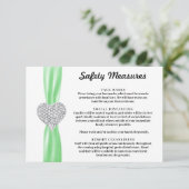 ダイヤモンドハート 緑リボン 安全対策 エンクロージャーカード (スタンド正面)