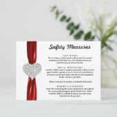 ダイヤモンドハート 赤いリボン 安全対策 エンクロージャーカード (スタンド正面)