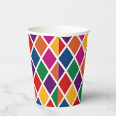 ダイヤモンドハーレクインパターン小紙カップ 紙コップ (右)