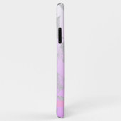 ダイヤモンドバタフライパターン、DIY名、グラデーション色 Case-Mate iPhoneケース (裏面/右)