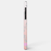 ダイヤモンドバタフライパターン、DIY名、グラデーション色 Case-Mate iPhoneケース (裏面/左)