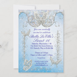 ダイヤモンドバタフライパーティの招待状 招待状