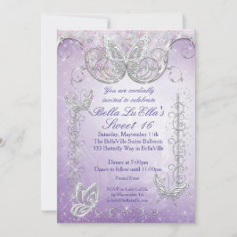 ダイヤモンドバタフライパーティの招待状 招待状