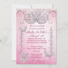 ダイヤモンドバタフライパーティの招待状 招待状