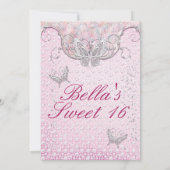 ダイヤモンドバタフライパーティの招待状 招待状 (裏面)