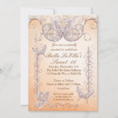 ダイヤモンドバタフライパーティの招待状 招待状 (正面)