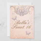 ダイヤモンドバタフライパーティの招待状 招待状 (裏面)