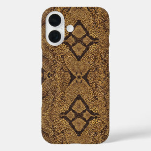 ダイヤモンドバックスネークパターン iPhone 16ケース
