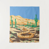 ダイヤモンドバックラトルズナケ タペストリー (正面)