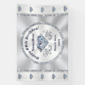 ダイヤモンドバナー、パーソナライズされた誕生日バナー 横断幕 (縦)