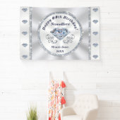 ダイヤモンドバナー、パーソナライズされた誕生日バナー 横断幕 (インサイチュ)