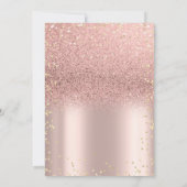 ダイヤモンドバラ金ゴールドグリッターひまわり卒業 招待状 (裏面)