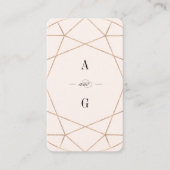 ダイヤモンドバラ金ゴールドジェムストーンジオメトリックスタイリッシュシック 名刺 (正面)