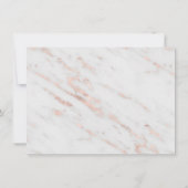 ダイヤモンドバラ金ゴールド大理石結婚式の日付を保存 招待状 (裏面)