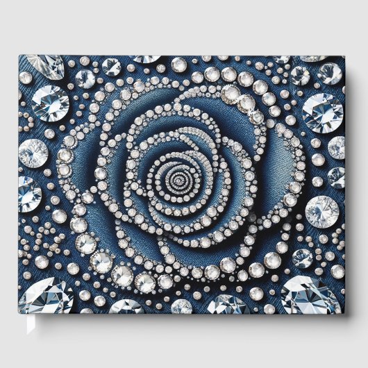 ダイヤモンドバラ&デニムグラムきらきら光る ゲストブック (正面)